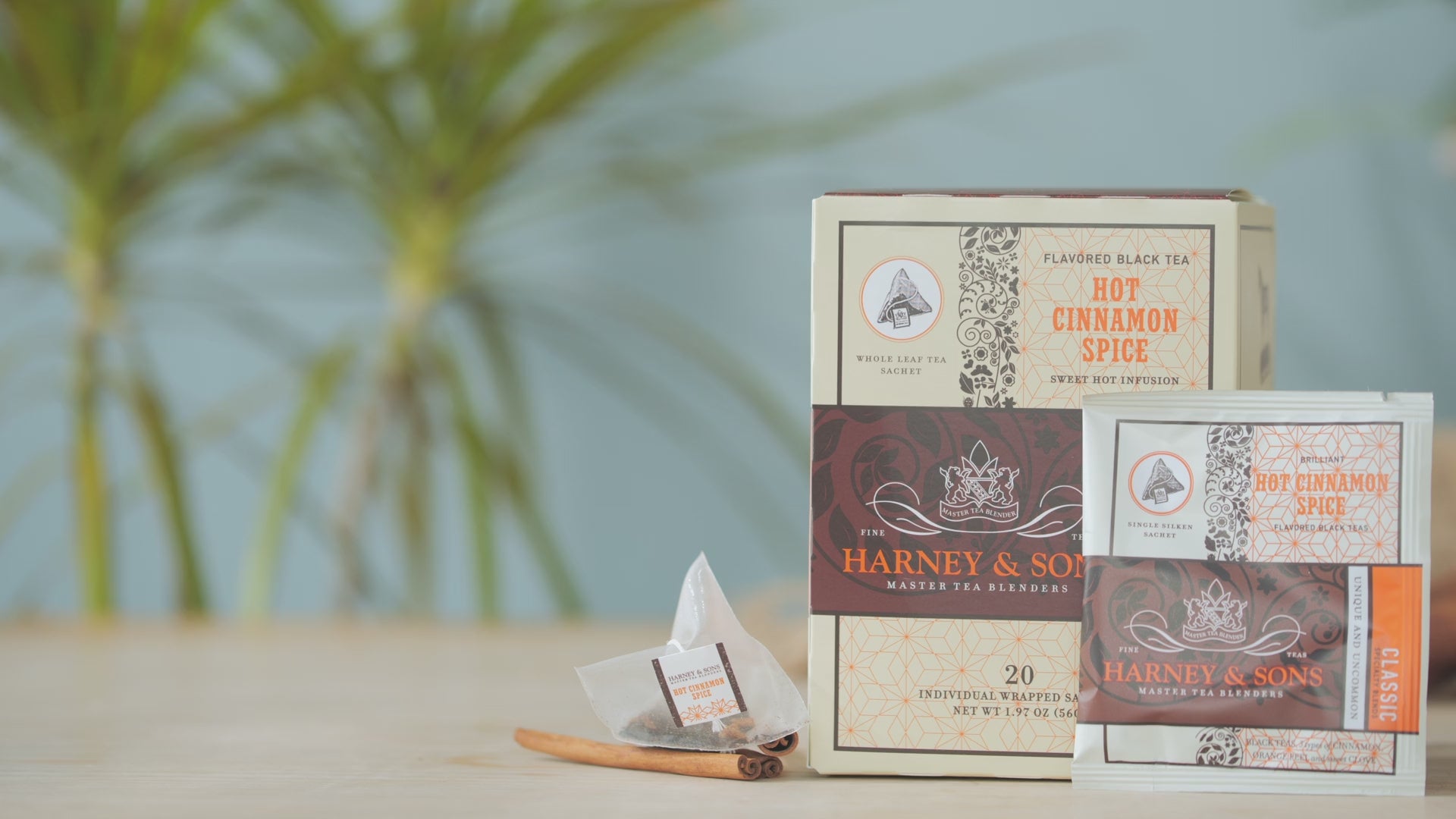 Hot Cinnamon Spice, 20 Sachets, 12 Oz Cup|Harney & Sons