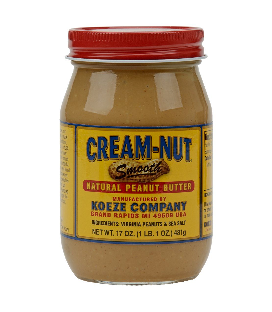 Koeze Cream-Nut Peanut Butter (Assorted Flavors) - 17 oz. Jar Smooth - Harney & Sons Fine Teas