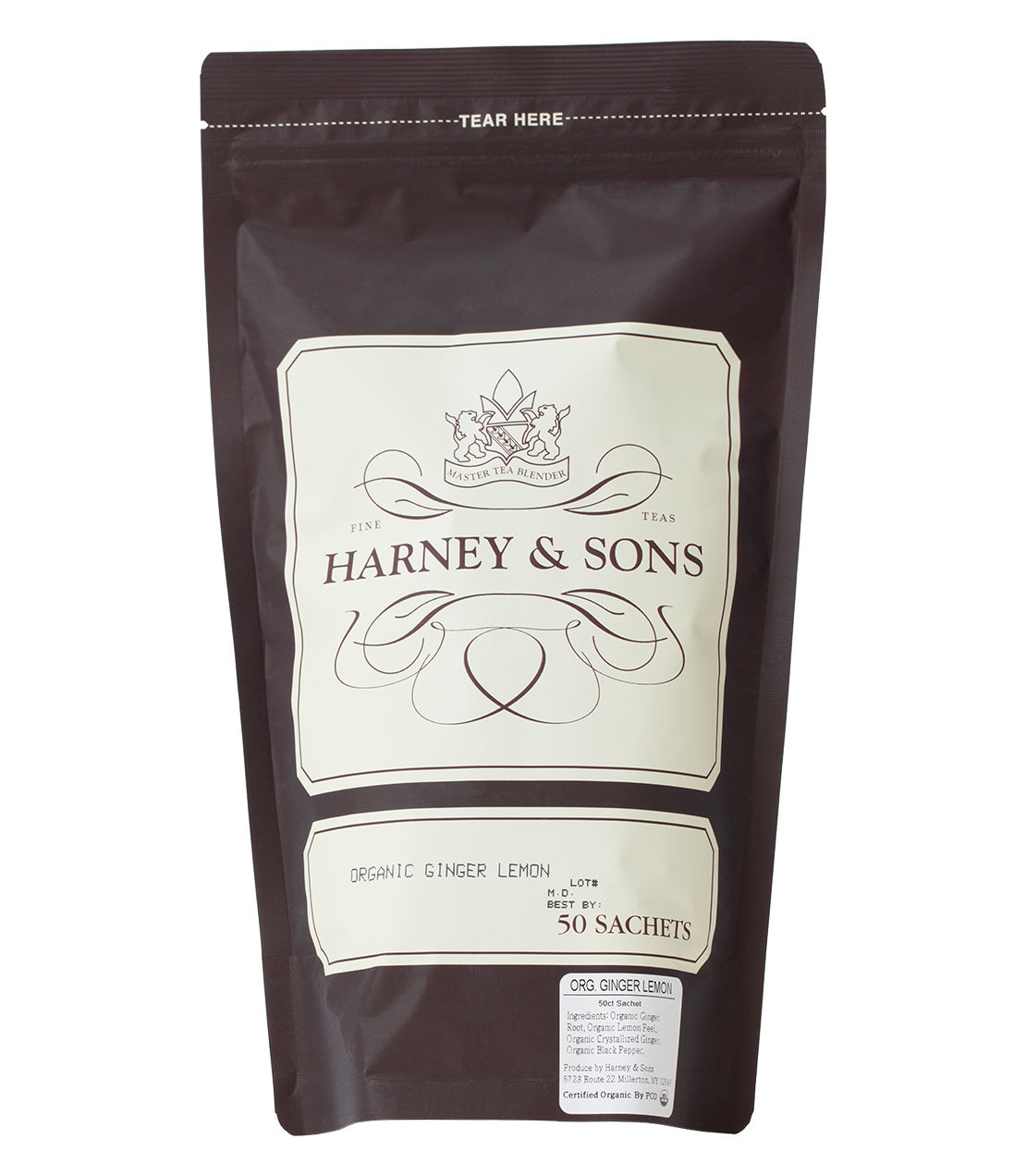 Organic Ginger Lemon, Bag of 50 Sachets - Sachets Bag of 50 Sachets - Harney & Sons Fine Teas