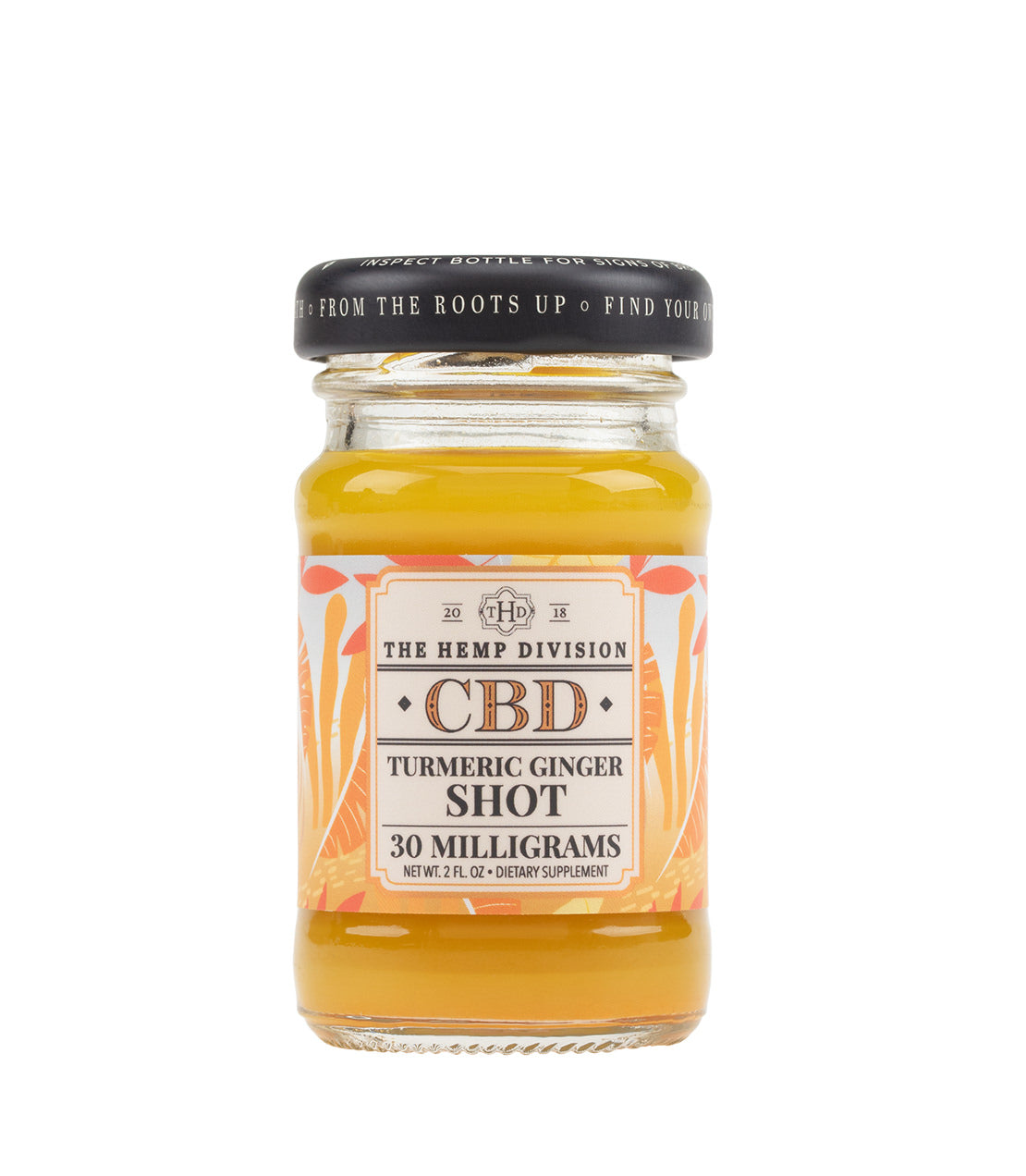 Turmeric Ginger Shot - 30 MG CBD - 2 oz. Shot Case of 8 Shots - Harney & Sons Fine Teas