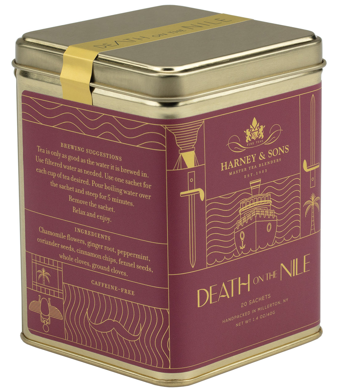 Death on the Nile, Tin of 20 Sachets - Sachets Tin of 20 Sachets - Harney & Sons Fine Teas