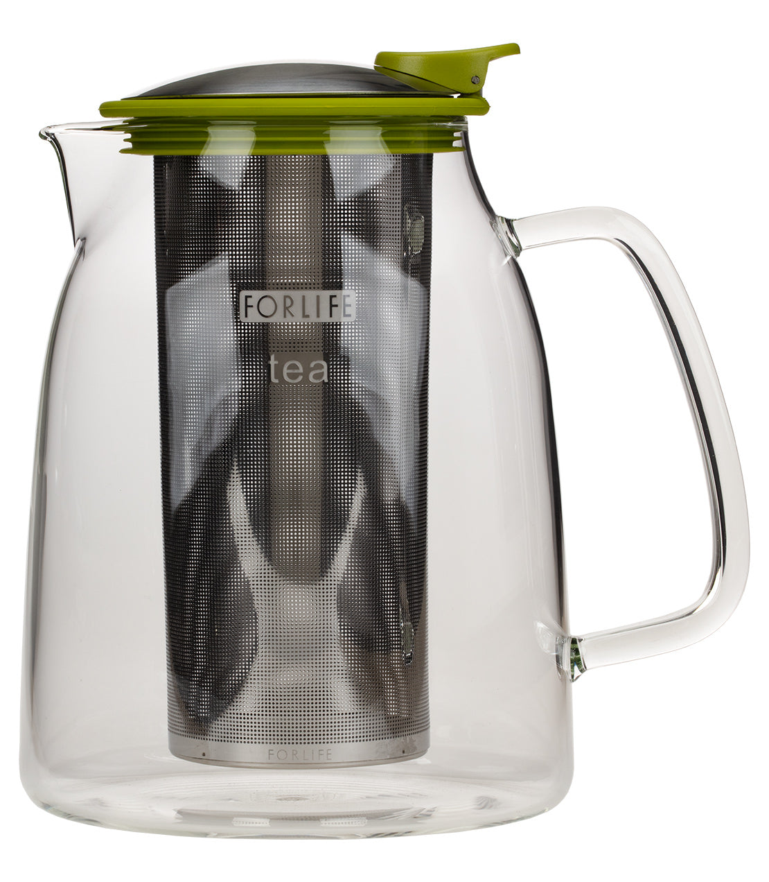 ForLife Flask Glass Iced Tea Jug with Black Lid