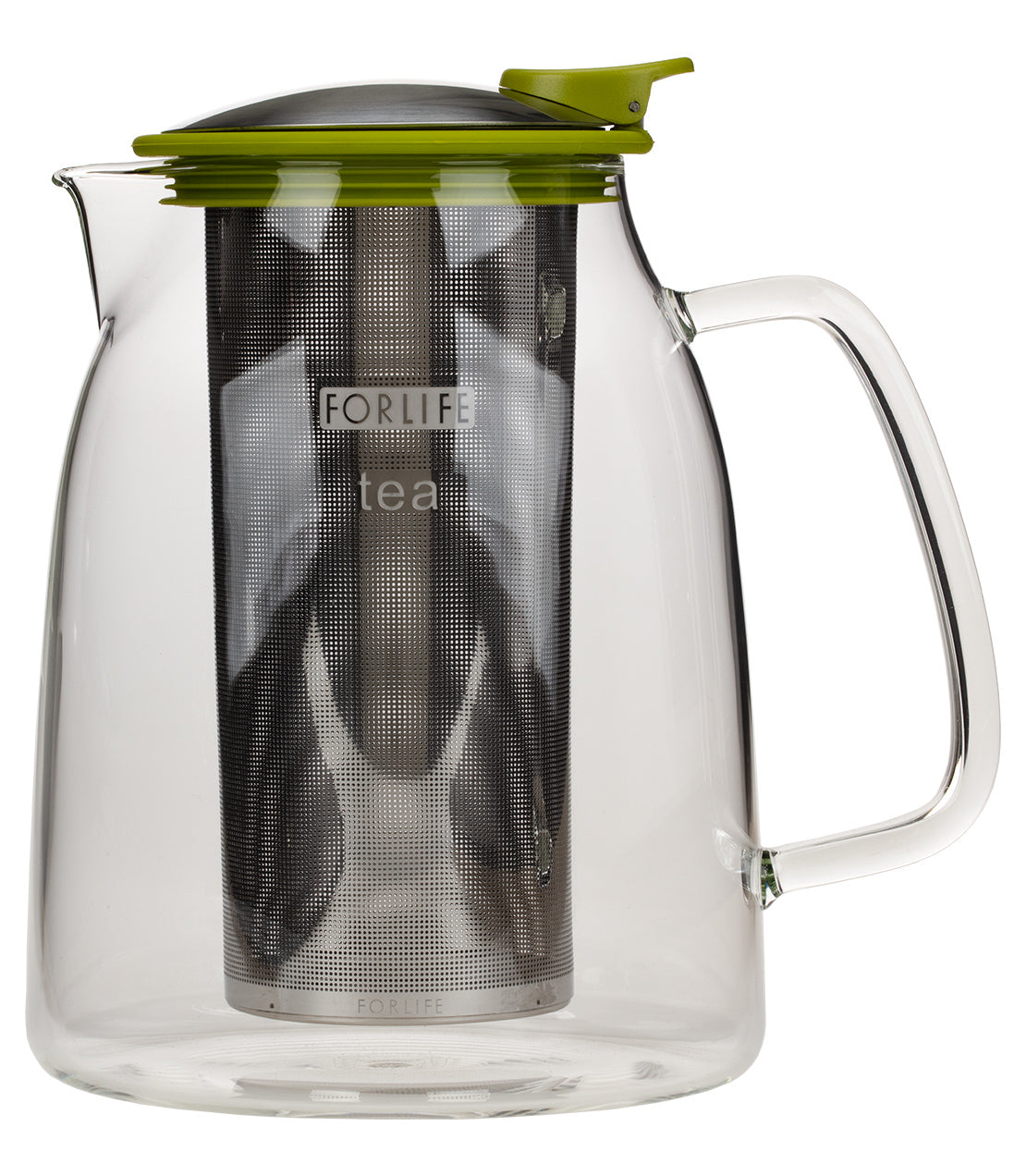 ForLife Mist Glass Iced Tea Jug, 68 oz (Assorted Colors) - 68 oz. Lime - Harney & Sons Fine Teas