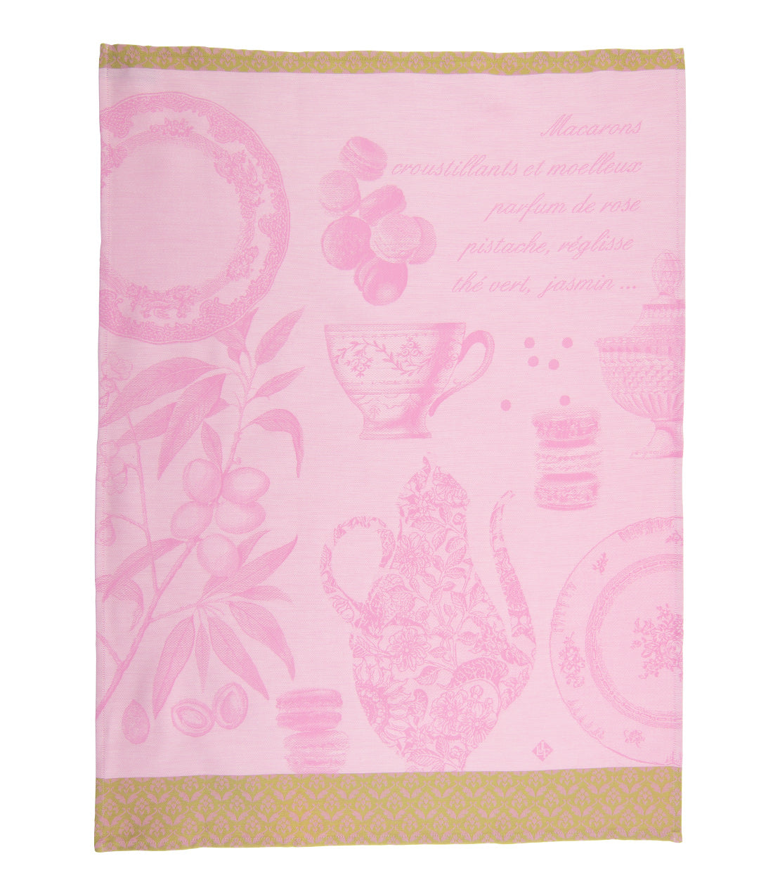 Macarons Rose Tea Towel - Macarons Rose Tea Towel  - Harney & Sons Fine Teas
