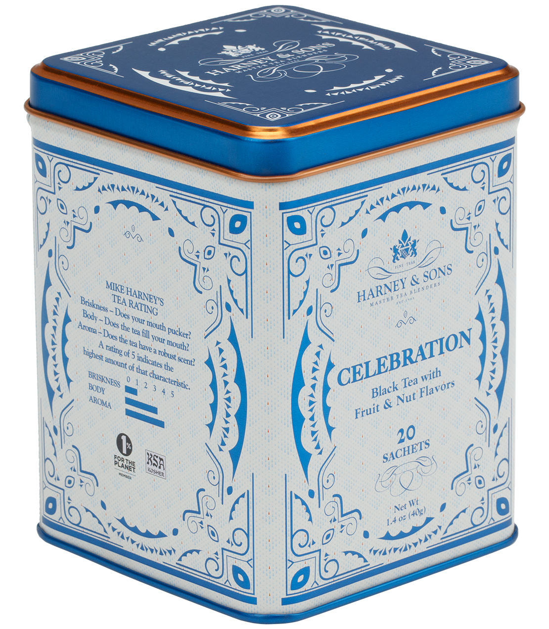 Celebration Tea, Tin of 20 Sachets - Sachets Tin of 20 Sachets - Harney & Sons Fine Teas