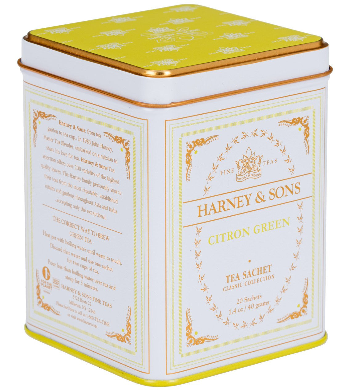 Citron Green, Classic Tin of 20 Sachets - Sachets Single Classic Tin of 20 Sachets - Harney & Sons Fine Teas