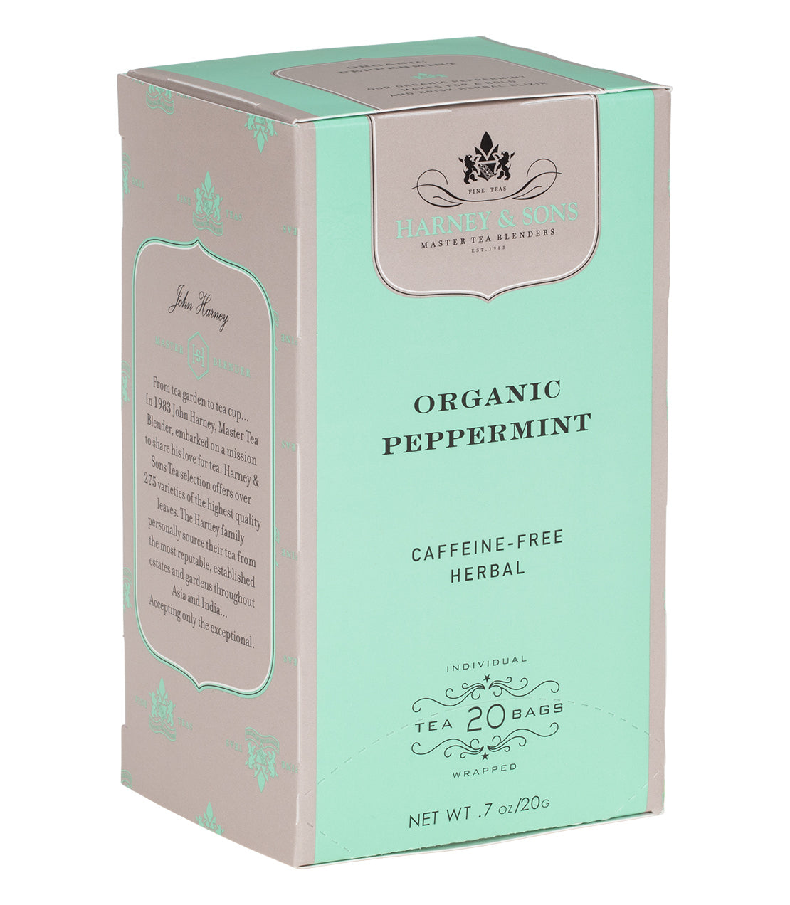 Organic Peppermint Herbal, Box of 20 Premium Teabags - Teabags Box of 20 Premium Teabags - Harney & Sons Fine Teas