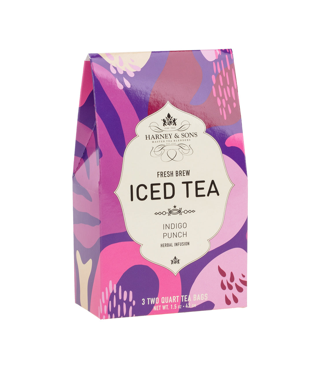 Indigo Punch Fresh Brew Iced Tea - Iced Tea Pouches Box of 3 Pouches - Harney & Sons Fine Teas