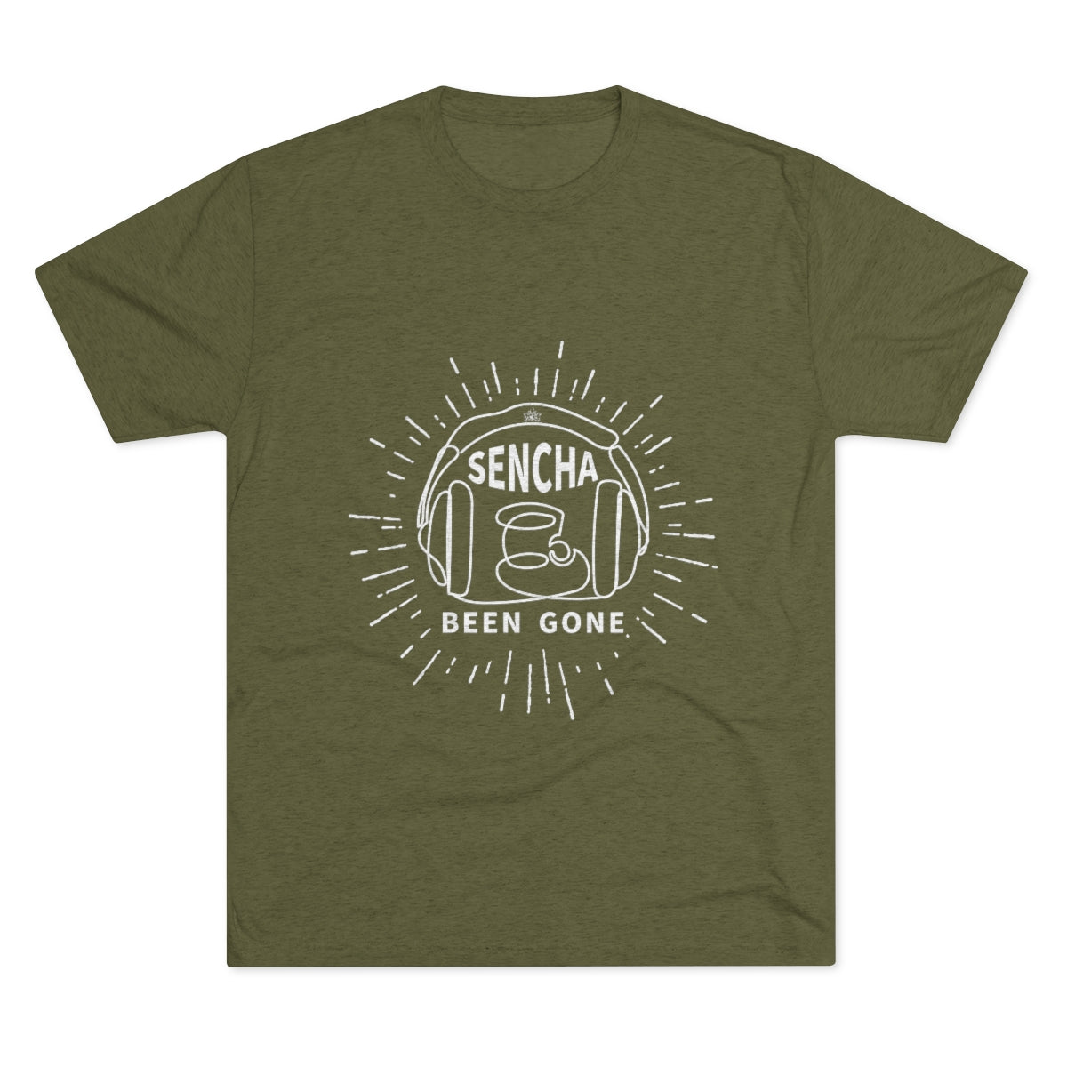 Sencha Been Gone Graphic Tee - Tri-Blend Military Green S - Harney & Sons Fine Teas
