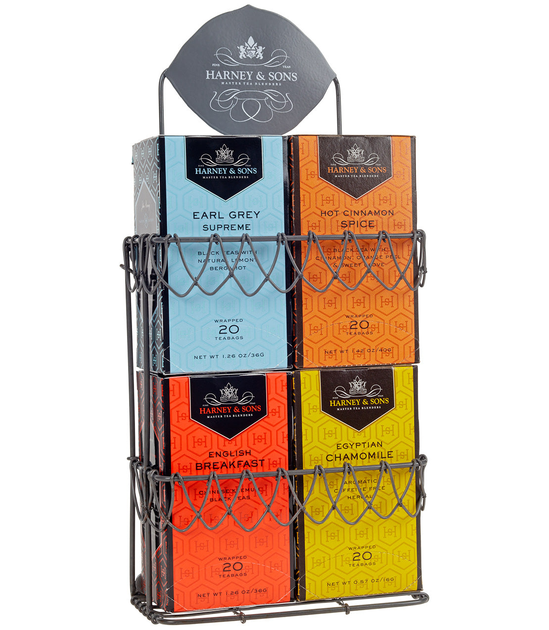 Harney & Sons Display Rack - Decorative Wire, for 4 Premium Teabag Boxes -   - Harney & Sons Fine Teas