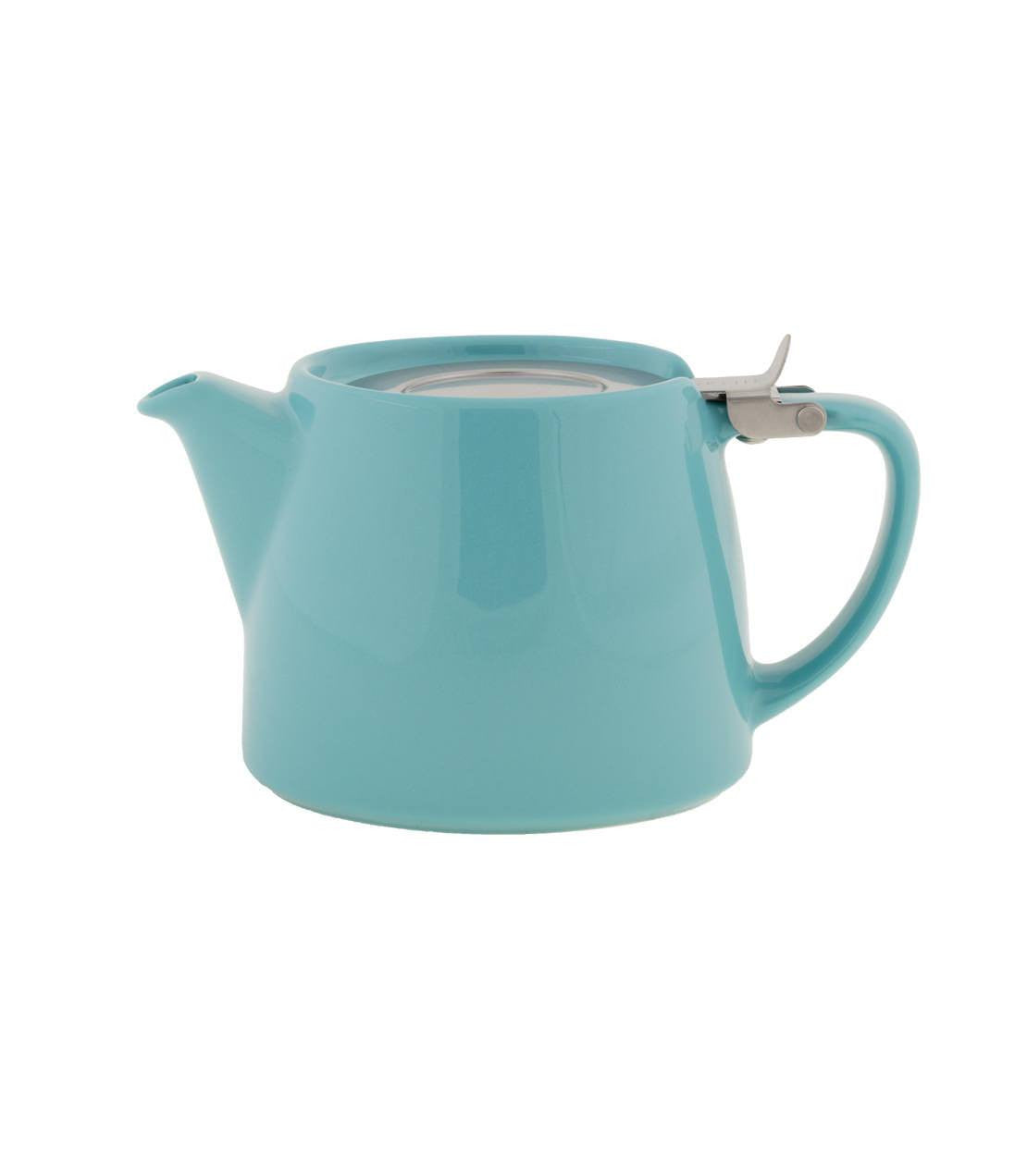 Stump Teapot with Infuser 18 oz (Multiple colors) - 18 oz. Turquoise - Harney & Sons Fine Teas