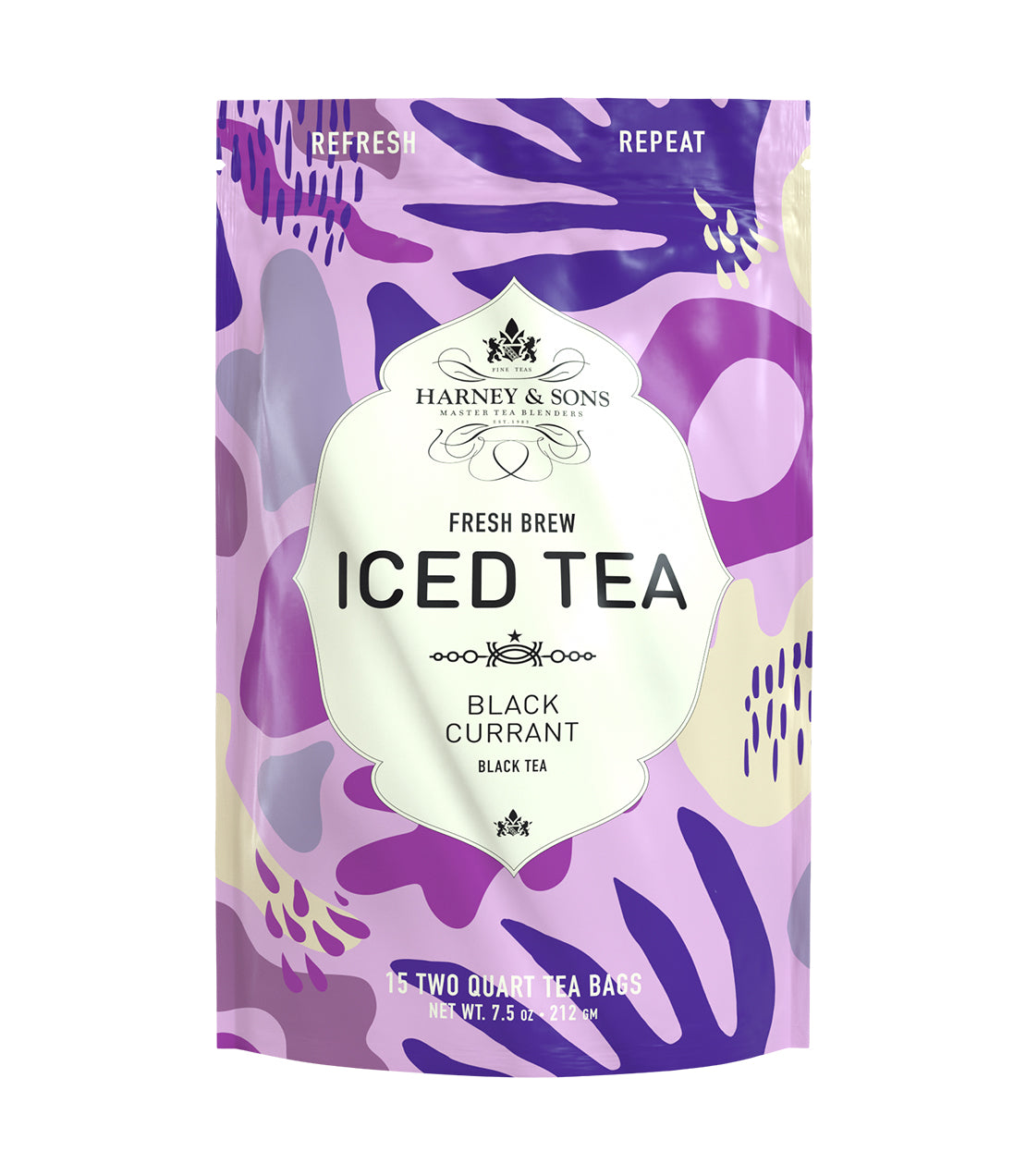 Black Currant Tea - Iced Tea Pouches Bag of 15 Pouches - Harney & Sons Fine Teas