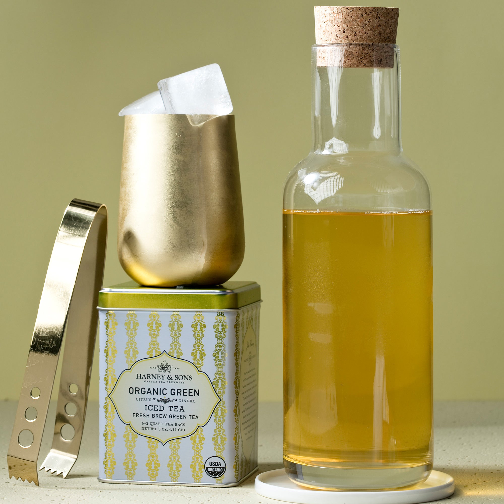 Organic Green with Citrus & Ginkgo - Fresh Brew Iced Tea Tin -   - Harney & Sons Fine Teas