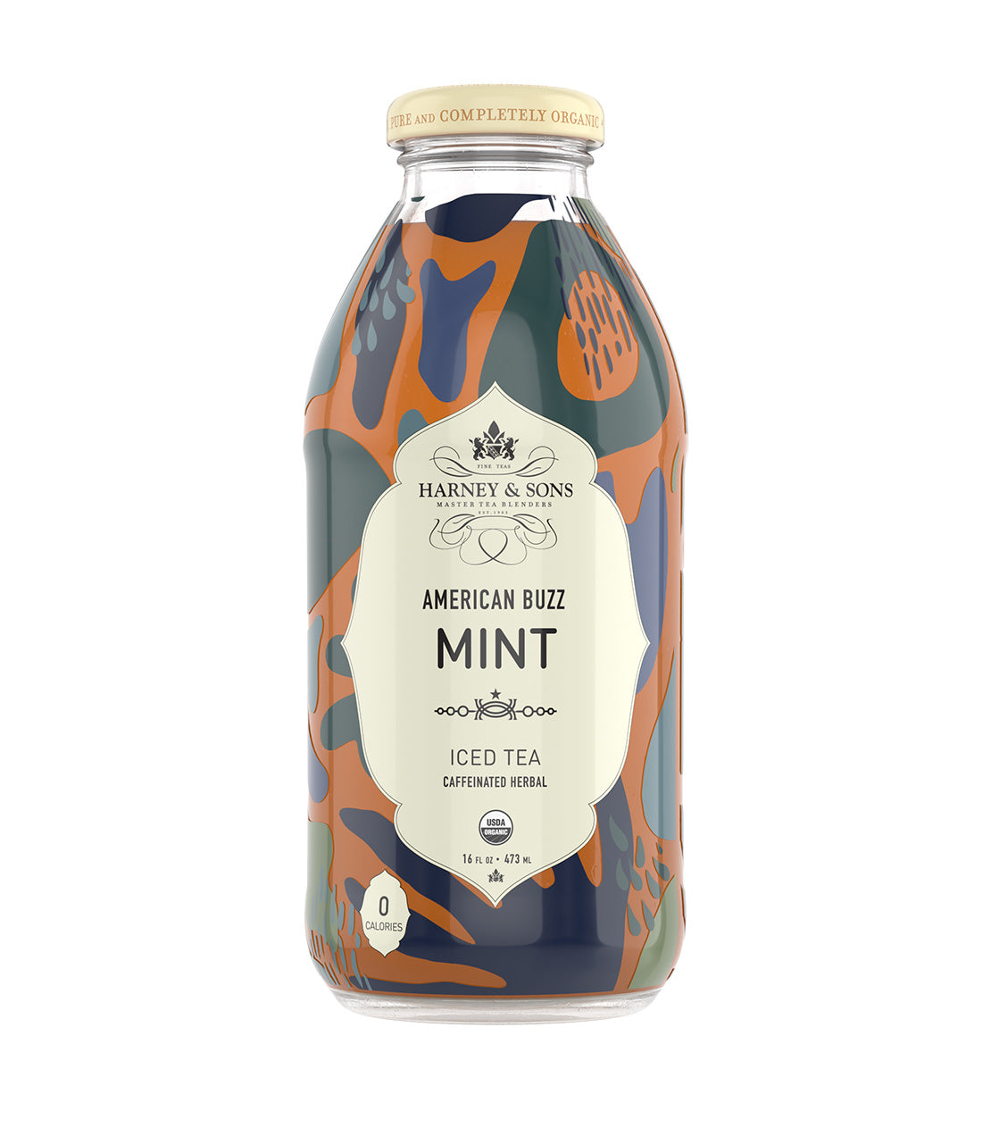 American Buzz Mint Iced Tea - 16 oz. Bottle Case of 12 Bottles - Harney & Sons Fine Teas