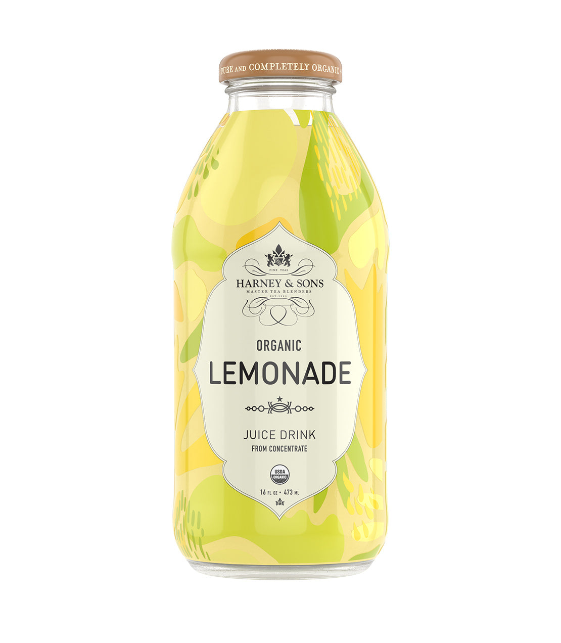 Organic Lemonade Juice Drink - 16 oz. Bottle Case of 12 Bottles - Harney & Sons Fine Teas