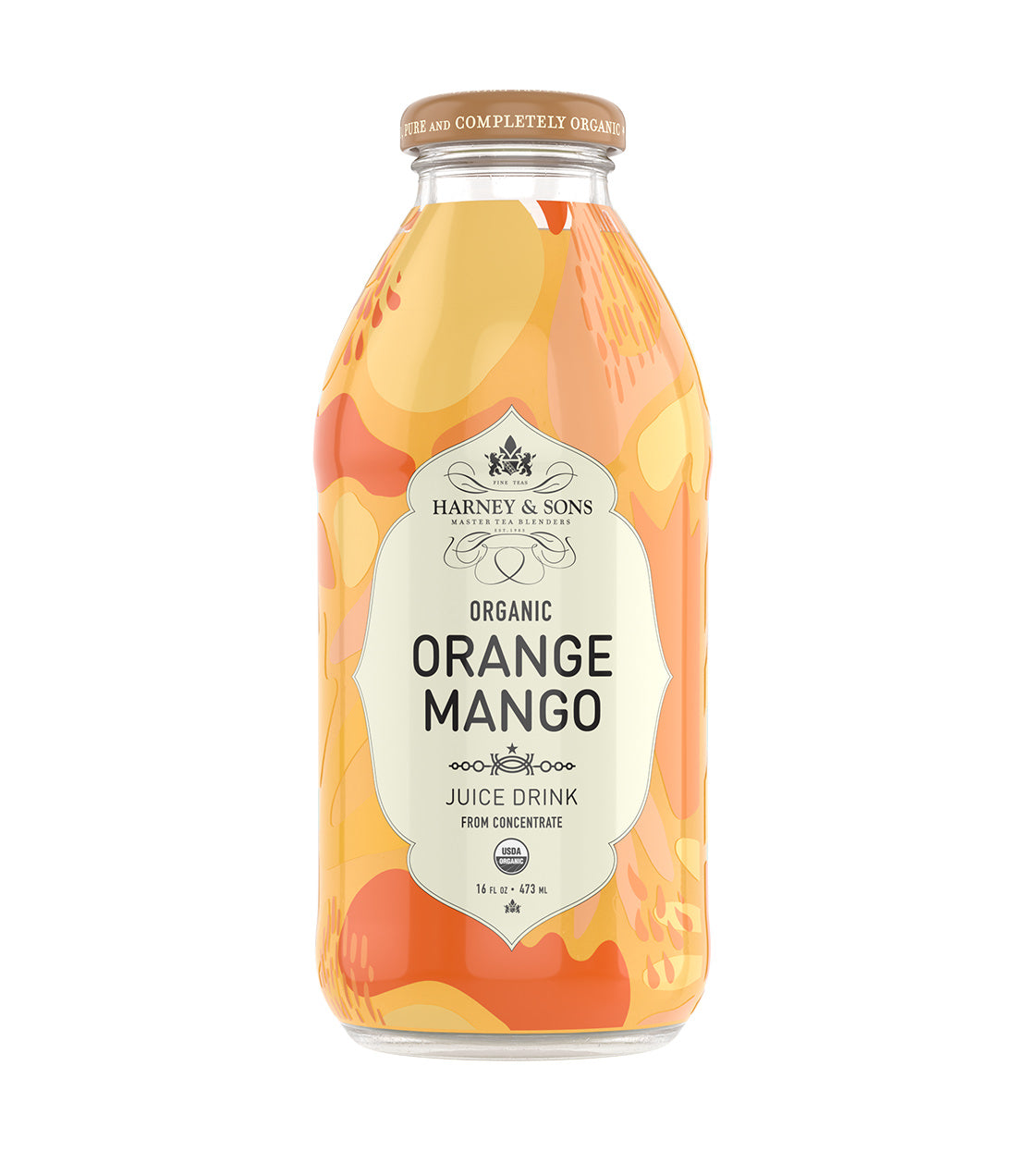 Organic Orange Mango Juice Drink - 16 oz. Bottle Case of 12 Bottles - Harney & Sons Fine Teas