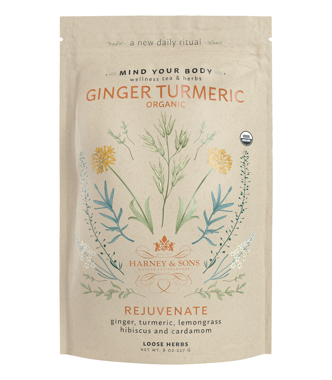 Organic Ginger Turmeric - Loose 8 oz. Bag - Harney & Sons Fine Teas