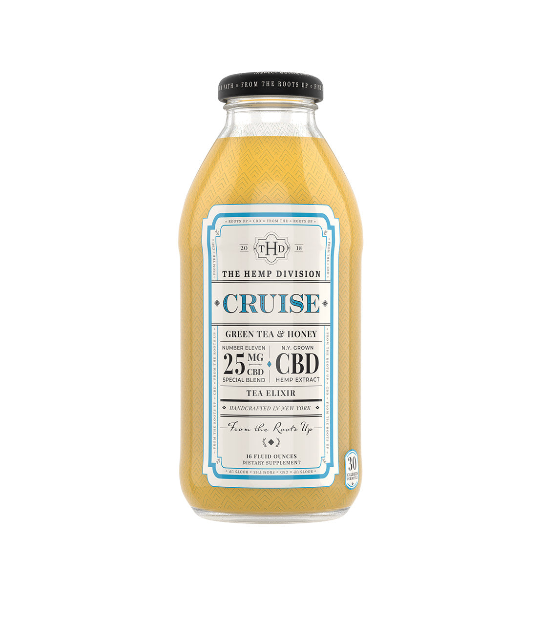 Cruise - Green Tea & Honey - 25 MG CBD - 16 oz. Bottle Case of 12 Bottles - Harney & Sons Fine Teas