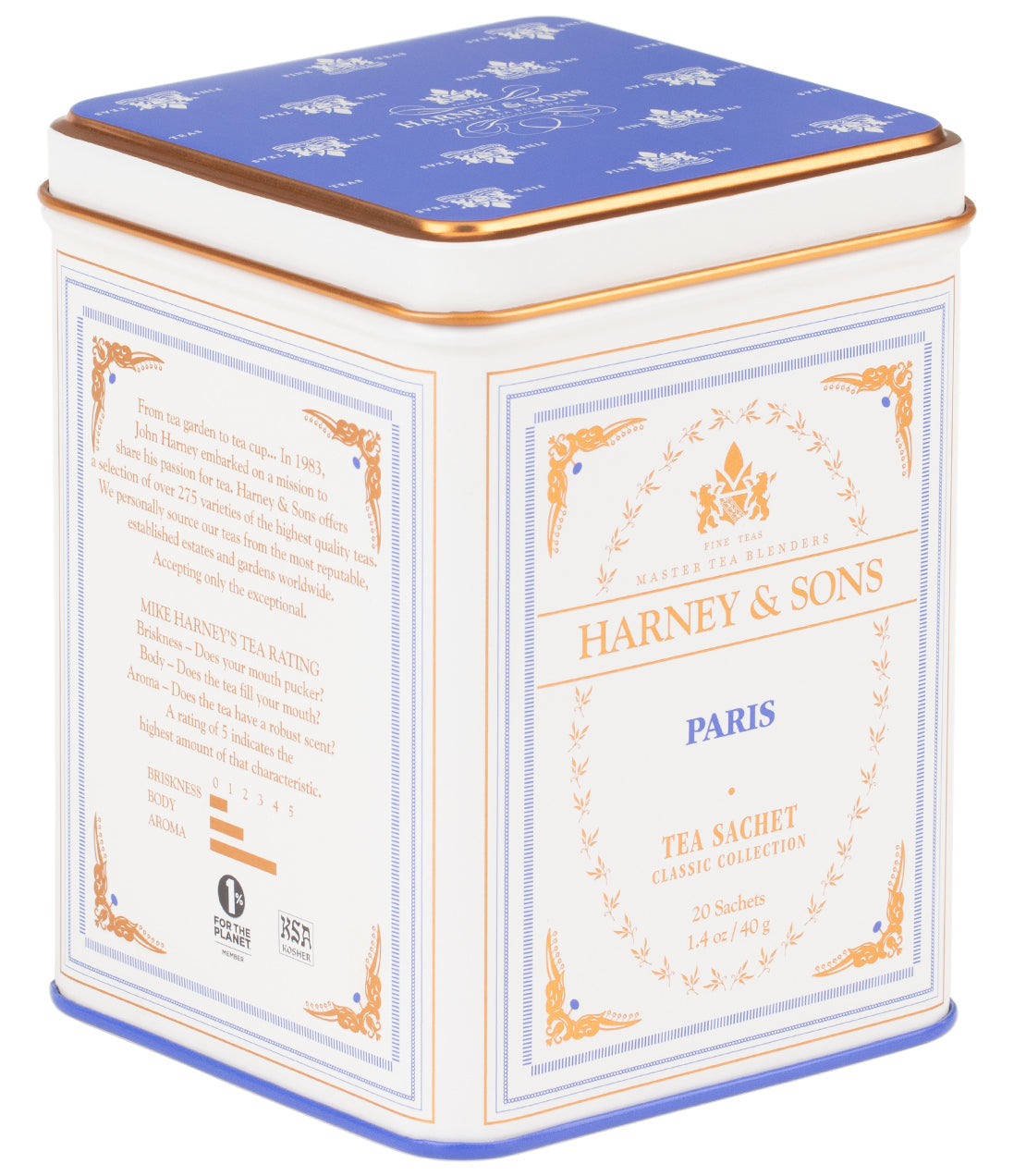 Paris, Classic Tin of 20 Sachets - Sachets Single Classic Tin of 20 Sachets - Harney & Sons Fine Teas