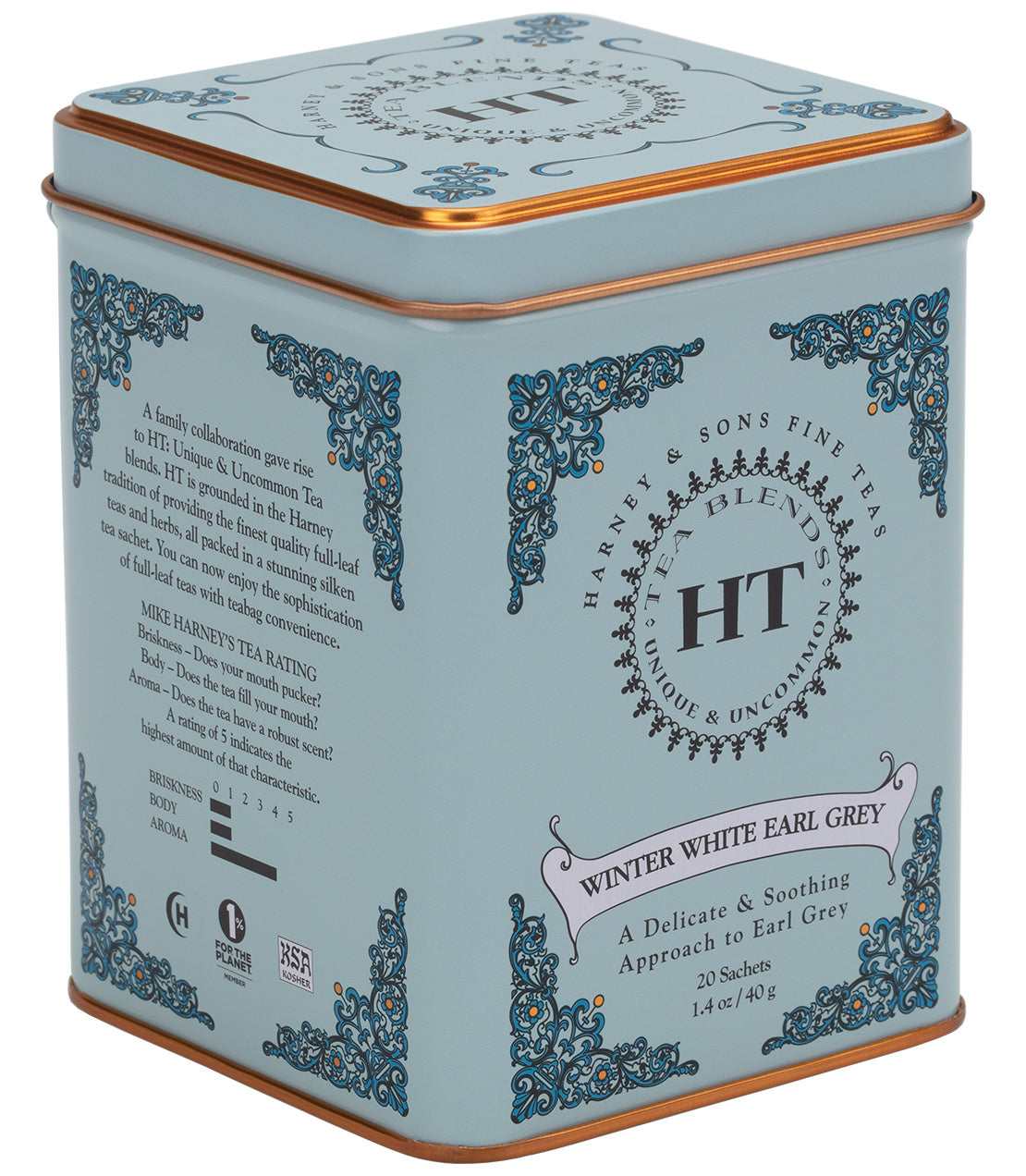 Winter White Earl Grey - Sachets HT Tin of 20 Sachets - Harney & Sons Fine Teas