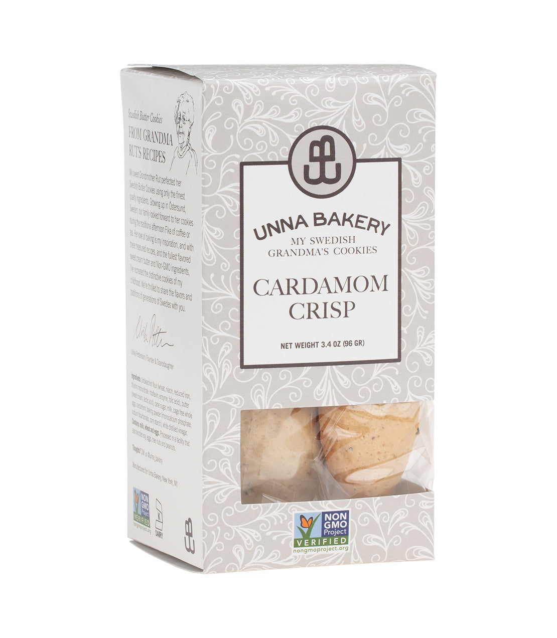 Unna Bakery Cookies (Assorted Flavors) - 3.4 oz. Box Cardamom Crisp - Harney & Sons Fine Teas