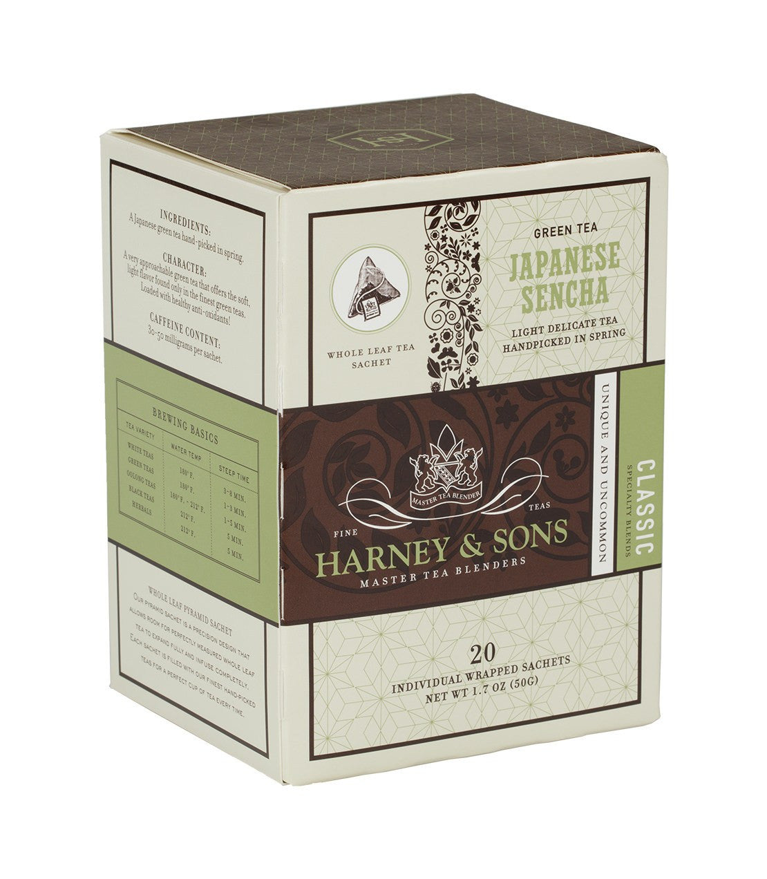 Japanese Sencha, Box of 20 Individually Wrapped Sachets - Sachets Box of 20 Individually Wrapped Sachets - Harney & Sons Fine Teas