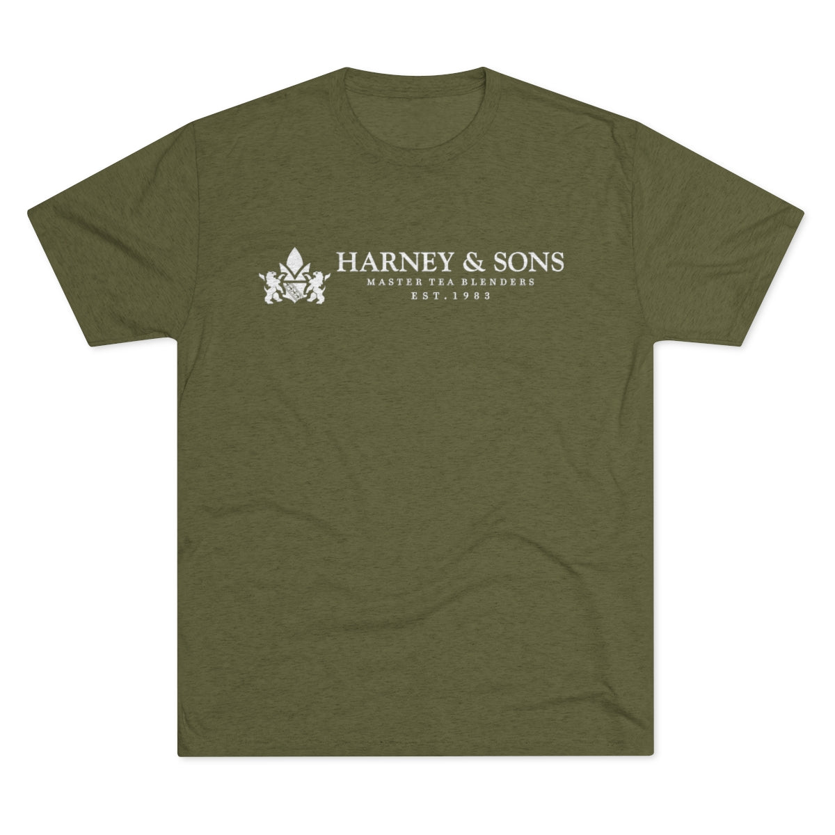 Harney & Sons - Est. 1983 Graphic Tee - Tri-Blend Military Green S - Harney & Sons Fine Teas