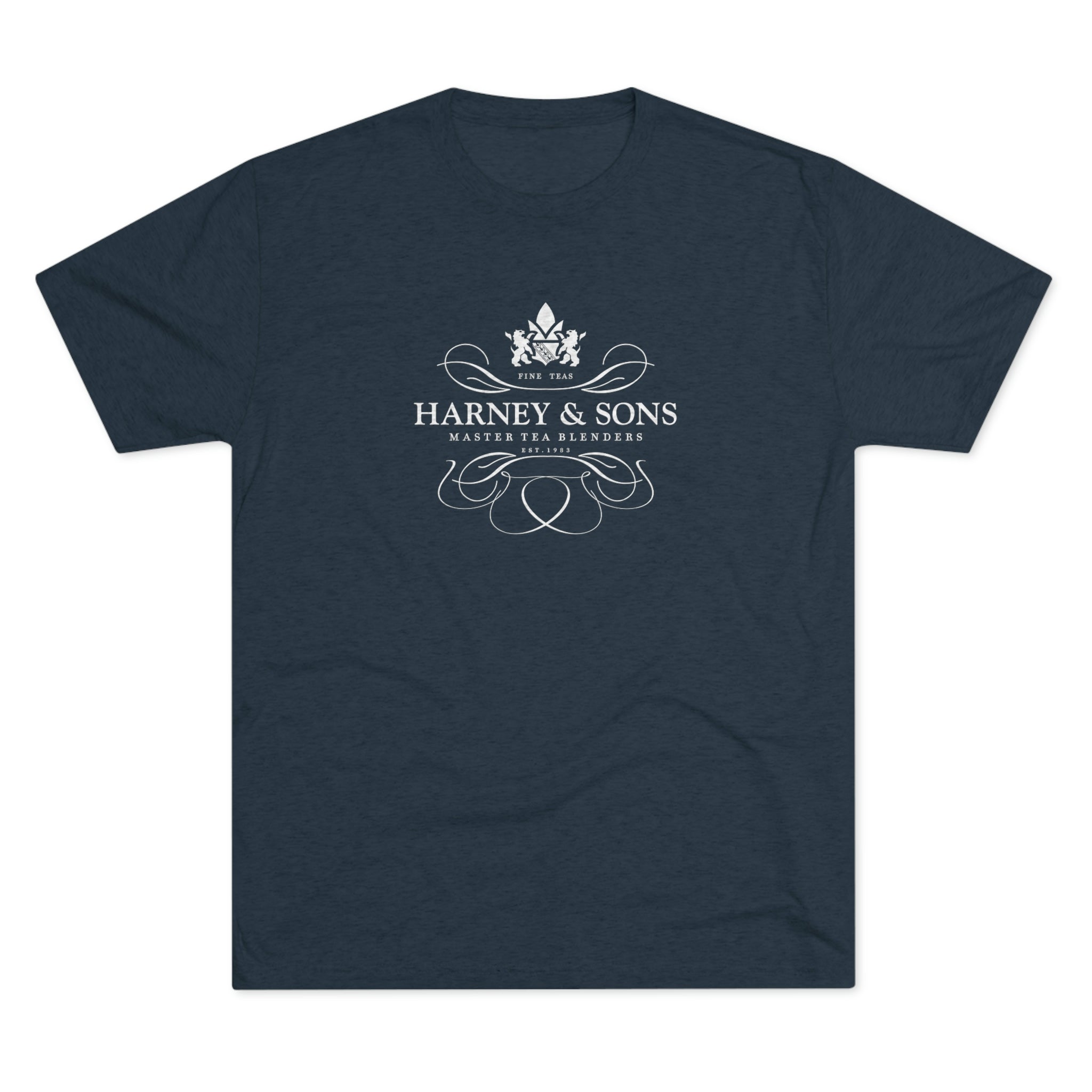Harney & Sons Logo Graphic Tee - Tri-Blend Vintage Navy S - Harney & Sons Fine Teas