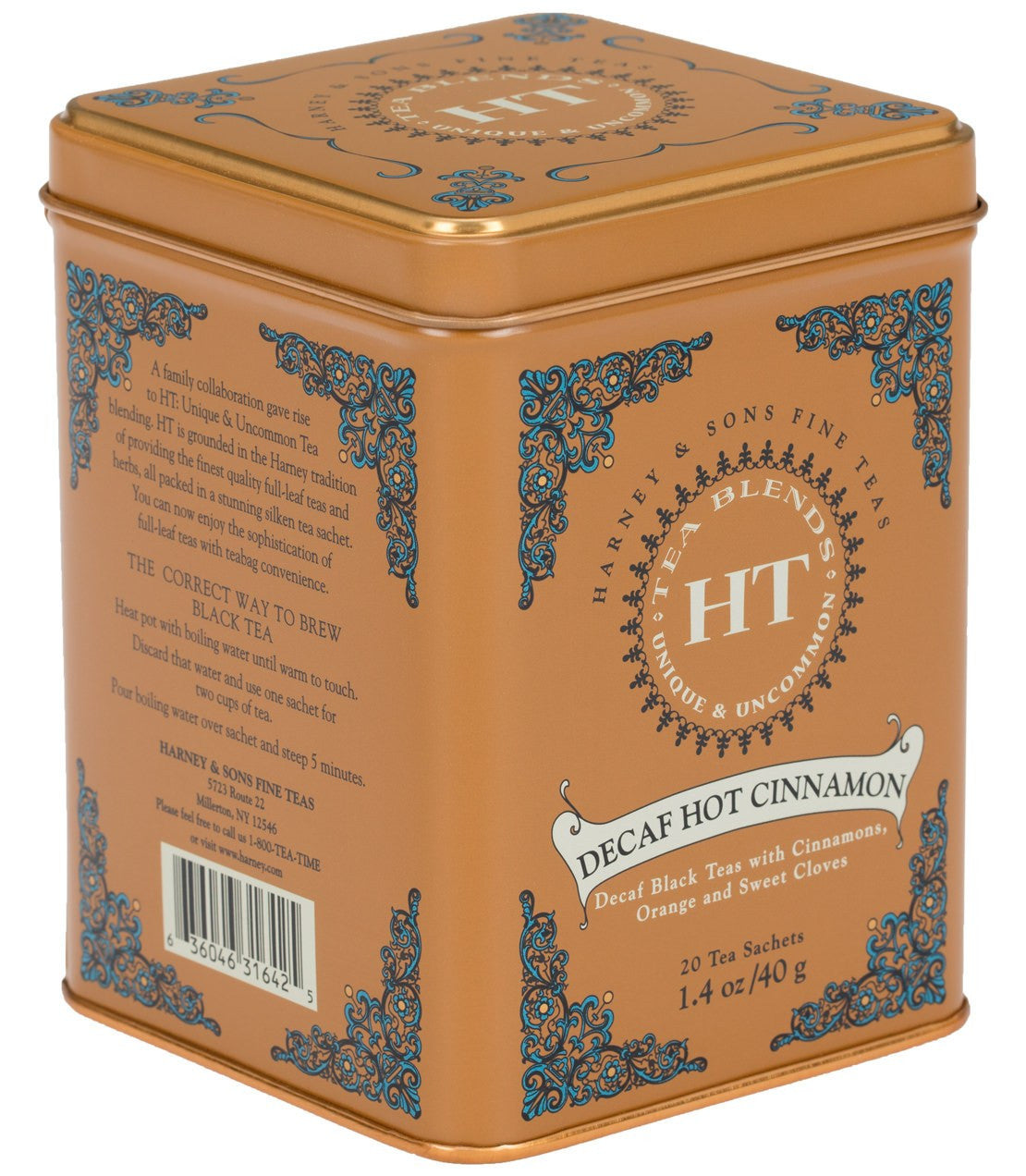 Decaf Hot Cinnamon Spice, HT Tin of 20 Sachets - Sachets HT Tin of 20 Sachets - Harney & Sons Fine Teas