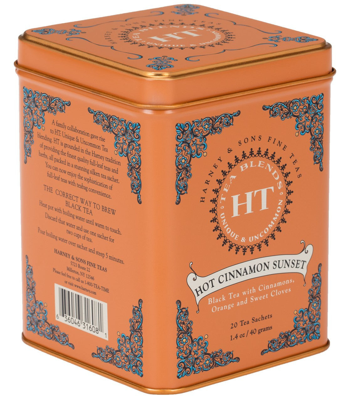 Hot Cinnamon Sunset, HT Tin of 20 Sachets - Sachets HT Tin of 20 Sachets - Harney & Sons Fine Teas